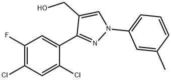 (3-(2,4-DICHLORO-5-FLUOROPHENYL)-1-M-TOLYL-1H-PYRAZOL-4-YL)METHANOL 结构式