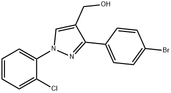 (3-(4-BROMOPHENYL)-1-(2-CHLOROPHENYL)-1H-PYRAZOL-4-YL)METHANOL 结构式