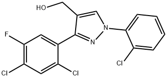 (3-(2,4-DICHLORO-5-FLUOROPHENYL)-1-(2-CHLOROPHENYL)-1H-PYRAZOL-4-YL)METHANOL 结构式
