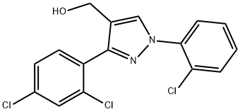 (3-(2,4-DICHLOROPHENYL)-1-(2-CHLOROPHENYL)-1H-PYRAZOL-4-YL)METHANOL 结构式