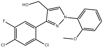 (3-(2,4-DICHLORO-5-FLUOROPHENYL)-1-(2-METHOXYPHENYL)-1H-PYRAZOL-4-YL)METHANOL 结构式