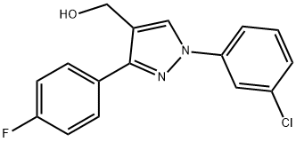 (1-(3-CHLOROPHENYL)-3-(4-FLUOROPHENYL)-1H-PYRAZOL-4-YL)METHANOL 结构式