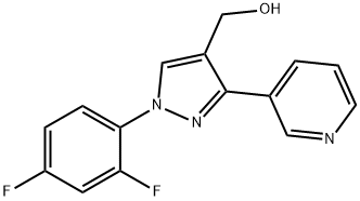 (1-(2,4-DIFLUOROPHENYL)-3-(PYRIDIN-3-YL)-1H-PYRAZOL-4-YL)METHANOL 结构式