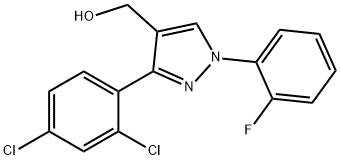 (3-(2,4-DICHLOROPHENYL)-1-(2-FLUOROPHENYL)-1H-PYRAZOL-4-YL)METHANOL 结构式
