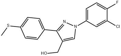 (1-(3-CHLORO-4-FLUOROPHENYL)-3-(4-(METHYLTHIO)PHENYL)-1H-PYRAZOL-4-YL)METHANOL 结构式