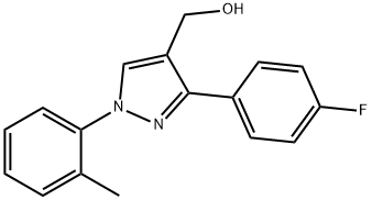 (3-(4-FLUOROPHENYL)-1-O-TOLYL-1H-PYRAZOL-4-YL)METHANOL 结构式