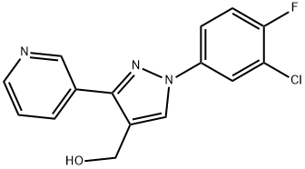 (1-(3-CHLORO-4-FLUOROPHENYL)-3-(PYRIDIN-3-YL)-1H-PYRAZOL-4-YL)METHANOL 结构式