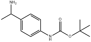 (4-(1-氨基乙基)苯基)氨基甲酸叔丁酯 结构式