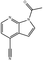1-乙酰基-4-氰基-7-氮杂吲哚 结构式