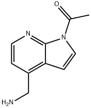 1H-Pyrrolo[2,3-b]pyridine-4-methanamine,  1-acetyl-  (9CI) 结构式