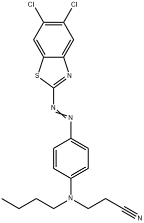 3-[Butyl[4-[(5,6-dichlorobenzothiazol-2-yl)azo]phenyl]amino]propanenitrile 结构式