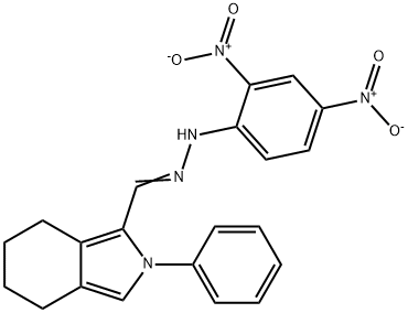 4,5,6,7-Tetrahydro-2-phenyl-2H-isoindole-1-carbaldehyde 2,4-dinitrophenyl hydrazone 结构式