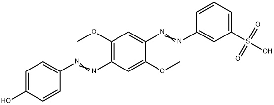 3-[[4-[(4-hydroxyphenyl)azo]-2,5-dimethoxyphenyl]azo]benzenesulphonic acid 结构式