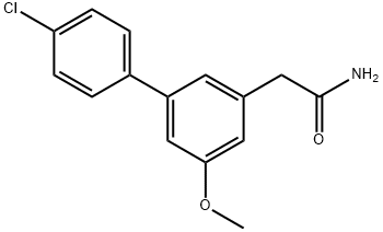 4'-Chloro-5-methoxy-(1,1'-biphenyl)-3-acetamide 结构式