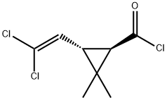 (1R-trans)-3-(2,2-dichlorovinyl)-2,2-dimethylcyclopropanecarbonyl chloride 结构式