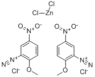 2-甲氧基-5-硝基苯重氮(T-4)四氯锌酸盐(2:1) 结构式