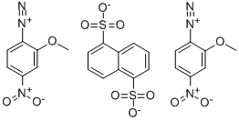 2-甲氧基-4-硝基-苯重氮1,5-萘二磺酸盐(2:1) 结构式