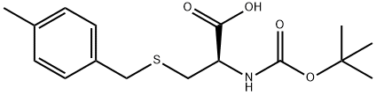 N-叔丁氧羰基-S-(4-甲基苄基)-L-半胱氨酸 结构式