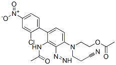 2-[[3-acetamido-4-(2-chloro-4-nitro-phenyl)diazenyl-phenyl]-(2-cyanoethyl)amino]ethyl acetate 结构式