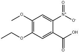 2-硝基-5-乙氧基-4-甲氧基苯甲酸 结构式