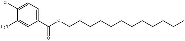 3-氨基-4-氯苯甲酸十二烷酯 结构式
