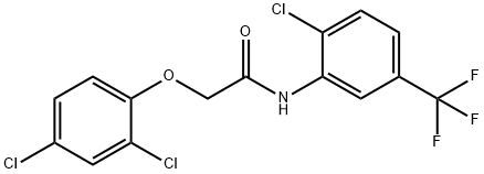 2'-CHLORO-2-(2,4-DICHLOROPHENOXY)-5'-(TRIFLUOROMETHYL)ACETANILIDE 结构式