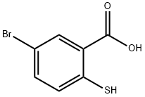 5-溴-2-巯基苯甲酸 结构式