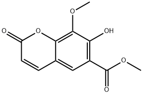 7-Hydroxy-8-methoxy-2-oxo-2H-1-benzopyran-6-carboxylic acid methyl ester 结构式
