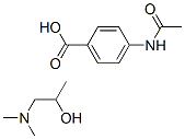 对乙酰氨基苯甲酸·1-二甲基氨基-2-丙醇复合盐 结构式