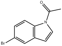 1-乙酰基-5-溴吲哚 结构式
