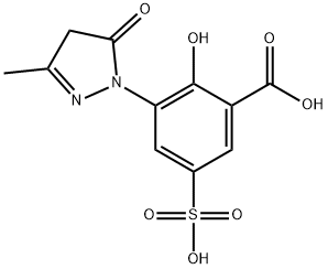 1-(2-hydroxy-3-carboxy-5-sulfophenyl)-3-methyl-5-pyrazolone 结构式