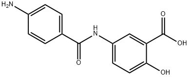 5-[(4-氨基苯甲酰)氨基]水杨酸 结构式