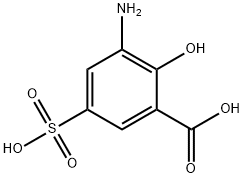3-氨基-5-磺基水杨酸 结构式