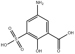 5-氨基-2-羟基-3-磺基苯甲酸 结构式