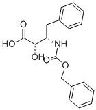 (2S,3S)-3-苄氧羰酰氨基-2-羟基-4-苯丁酸, 结构式