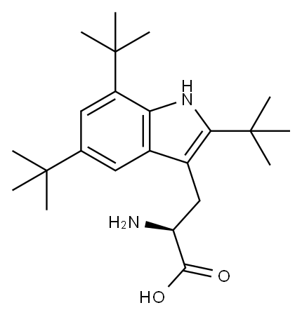 2,5,7-三叔丁基-L-色氨酸 结构式