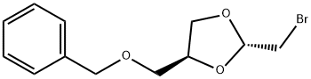 (E)-4-[(苄氧基)甲基]-2-(溴甲基)-1,3-二氧戊环 结构式