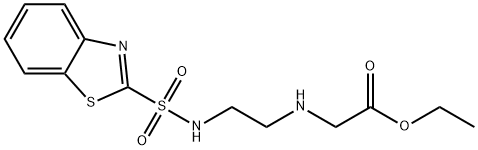 2-(苯并噻唑-2-磺酰基氨基)-乙基氨基]-乙酸乙基酯 结构式