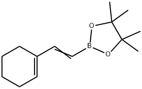 反式-2-(1-环己烯基)乙烯基硼酸频那醇酯 结构式