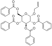 烯丙基-2,3,4-三-O-苄基-Α-D-吡喃葡萄糖苷 结构式
