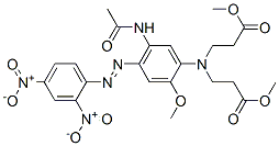 methyl N-[5-(acetylamino)-4-[(2,4-dinitrophenyl)azo]-2-methoxyphenyl]-N-(3-methoxy-3-oxopropyl)-beta-alaninate 结构式