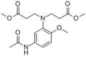 3-(N,N-二甲氧基羰基乙基)氨基-4-甲氧基乙酰苯胺 结构式