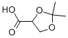 2,2-二甲基-1,3-二氧戊环-4-甲酸 结构式