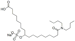 N,N-二丁基-10-(磺酰氧基)-十八酰胺钠盐 结构式