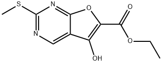 5-羟基-2-甲硫基-呋喃并[2,3-D]嘧啶-6-甲酸乙酯 结构式