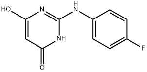 4(1H)-Pyrimidinone, 2-[(4-fluorophenyl)amino]-6-hydroxy- (9CI) 结构式