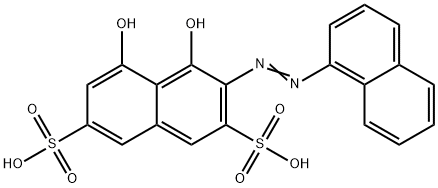 4,5-Dihydroxy-3-(1-naphthalenylazo)-2,7-naphthalenedisulfonic acid 结构式