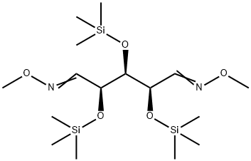 2-O,3-O,4-O-Tri(trimethylsilyl)-xylo-pentodialdose bis(O-methyl oxime) 结构式