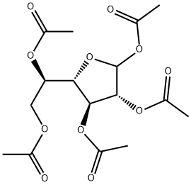 (3R,4S,5S)-5-((R)-1,2-二乙酰氧基乙基)四氢呋喃-2,3,4-三乙酸三酯 结构式