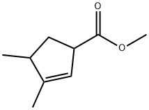 3,4-Dimethyl-2-cyclopentene-1-carboxylic acid methyl ester 结构式